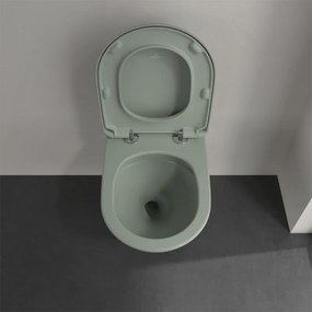 Vas wc suspendat, Villeroy &amp; Boch, Antao, rimless, cu TwistFlush, verde mat