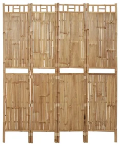 Paravan de cameră cu 4 panouri, 160 x 180 cm, bambus