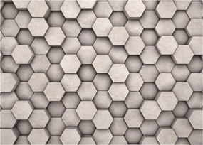 Tablou - Hexagoane design beton (70x50 cm)