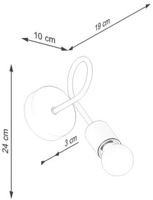 Lampă de perete Sollux SL.1476 EMBER 1xE27/15W/230V negru/bej/fag