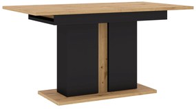 Masă de sufragerie Nulakka I (Stejar artisan + mat Negru) (pentru 6  până la 8 persoane). 1124855