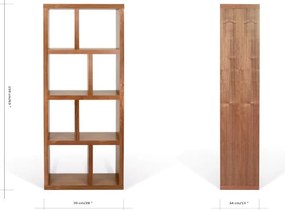 Bibliotecă maro cu aspect de lemn de nuc 70x159 cm Berlin – TemaHome