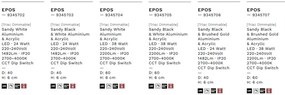 Plafoniera LED design modern EPOSI negru/auriu D-40cm