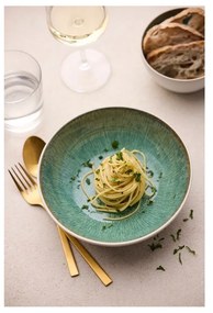 Bol alb/verde din gresie 400 ml Gastro White/Green – Bitz