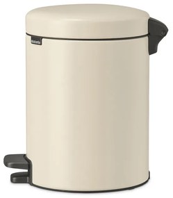 Cos de gunoi cu pedala Brabantia NewIcon 1005527, 5 L, Inchidere lina, Baza antiderapanta, Bej