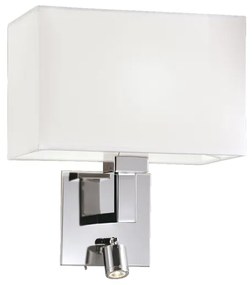 Aplica Baltimore, E27 + Led Module, White|Chrome, 1 X Max 42W  + Led 1W, 4172400, Viokef Grecia