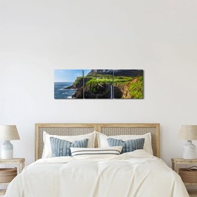 Tablou - Cascada Múlafossur (cu ceas) (90x30 cm)