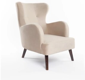 Fotoliu bej wing cu tapițerie din catifea Noemye – Bonami Selection