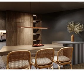 Lustră LED pe cablu MAXLIGHT P0598 WOODY LED/25W/230V maro