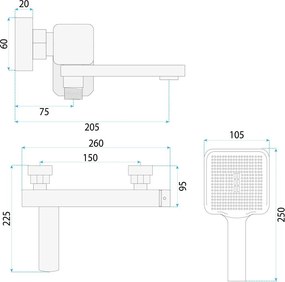 Baterie cada Rea Arlo negru