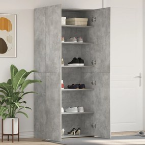 vidaXL Dulap pentru pantofi Gri 80 x 35.5 x 180 cm Lemn compozit