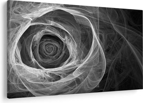 Tablou - Abstract trandafir negru și alb (90x60 cm)
