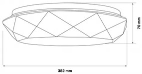 Plafonieră LED dimabilă GALAXY LED/48W/230V 3000-6000K IP44 + telecomandă