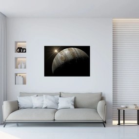 Tablou cu planetă în cosmos (90x60 cm)