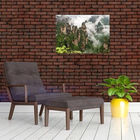 Tablou pe sticlă - Parcul Național Zhangjiajie, China (70x50 cm)