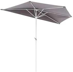 Umbrelă de balcon semicirculară cu mâner, 265 x 138 x 230 cm