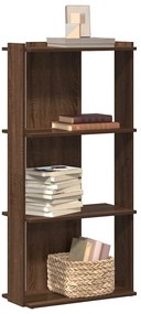 vidaXL Bibliotecă 3 niveluri, stejar maro 60x30x120 cm, lemn prelucrat