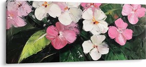 Tablou - Flori roz și albe (120x50 cm)