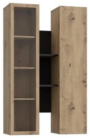 Poliță de perete INAR, stejar/negru