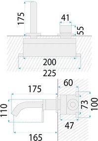 Baterie incastrata Rea Argon auriu periat + BOX