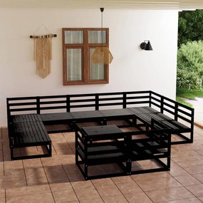 3076218 vidaXL Set mobilier de grădină, 12 piese, lemn masiv de pin