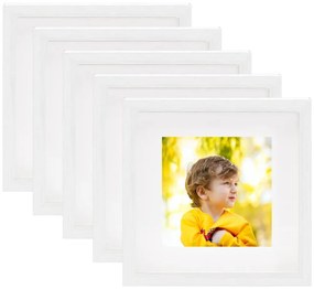Rame foto cutie 3D, 5 buc., alb, 28x28 cm, pentru foto 20x20 cm 5, Alb, 28 x 28 cm