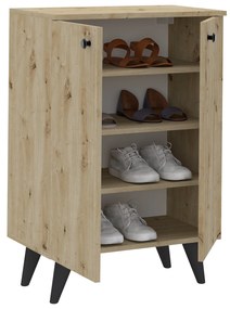 Pantofar Luton, 2 Usi, Stejar Artisan, 62 x 35 x 90 cm