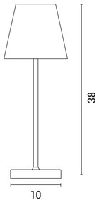 Lampă LED tactilă dimabilă de masă LED/3,5W/5V 5200 mAh IP54 alb