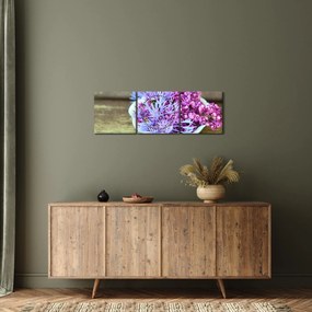 Tablou cu decorațiune din lavanda (cu ceas) (90x30 cm)