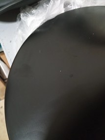 Reducere Scaun de bar negru HOGA din piele ecologica cu picior negru II. calitate