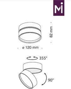 Corp iluminat spot LED directionabil metal alb Onda