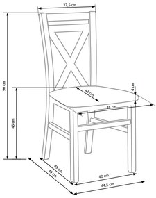 Scaun de bucaterie Darius, gri / stejar sonoma