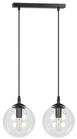 Lustra moderna stil minimalist COSMO 2 negru/transparent