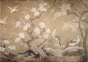 Tablou pe sticlă - Desen animat peisaj japonez (70x50 cm)