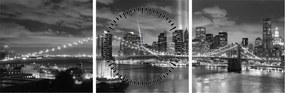 Tablou - Podul Brooklyn (cu ceas) (90x30 cm)