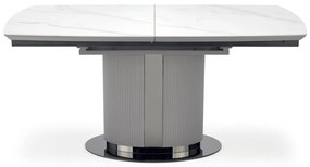 Masa extensibila Dancan marmura alba/gri - L160-220 cm