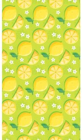 Set de plaja LEMONS – prosop 100×180 cm si poncho 80×145 cm, verde