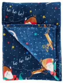 Pătură pentru copii roșu-albastru 170x130 cm Santa's Christmas Wonderland - Catherine Lansfield