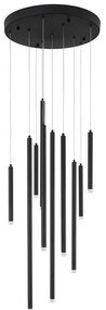 Lustra cu 10 pendule LED design tubular TRIMLE