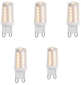 Set de 5 becuri LED G9 dimabile 3.2W 250 lm 2200K