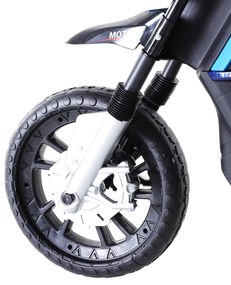 HOMCOM Motocicleta Electrică Copii cu Suspensie Dublă și Muzică și Lumini pentru Copii de la 3 la 8 ani Albastru Deschis | Aosom Romania