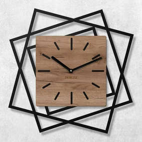 DUBLEZ | Ceas de perete din lemn 3D - Frames