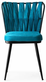 Set de scaune de sufragerie Kusakli Blue, 4 buc.