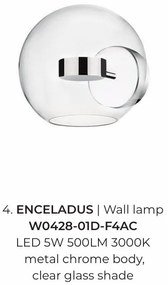 Aplica de perete moderna LED Enceladus crom