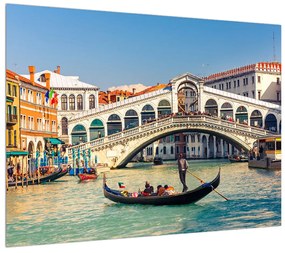 Tablou cu gondola venețiană (70x50 cm), în 40 de alte dimensiuni noi