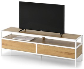 Masă TV Soren Rtv (stejar + alb). Promo -13%. 1111728