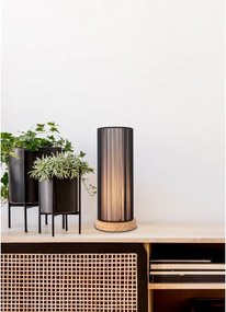 Lampă de masă KIOTO 1xE27/40W/230V neagră/lemn
