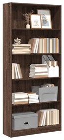 vidaXL Bibliotecă, stejar maro, 80x24x176 cm, lemn prelucrat