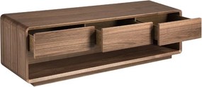 Comoda TV design LUX cu 3 sertare Walnut