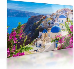 Tablou pe sticlă - Santorini, Grecia (70x50 cm)